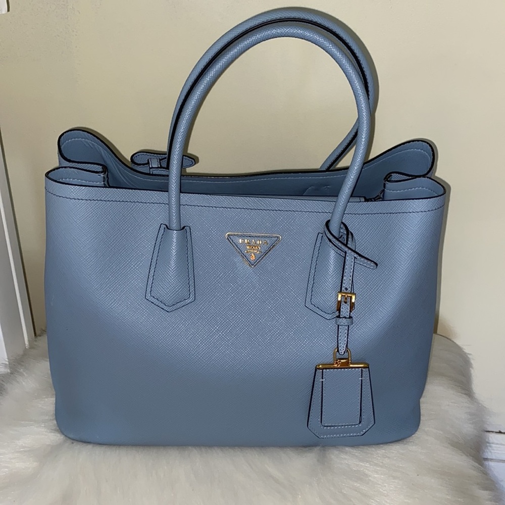 Authentic Prada medium Saffiano double bag